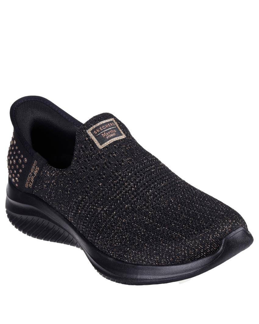 Skechers Slip-Ins X Martha Stewart: Ultra Flex - Glam Life - BLACK ROSE GOLD slider