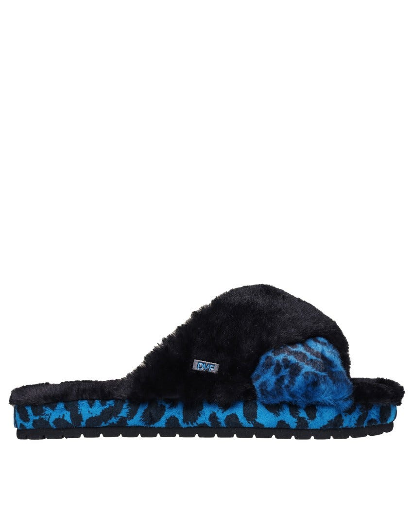 Skechers X Diane Von Furstenberg: Cozy Slide - Stay All Day - BLACK/TEAL slider