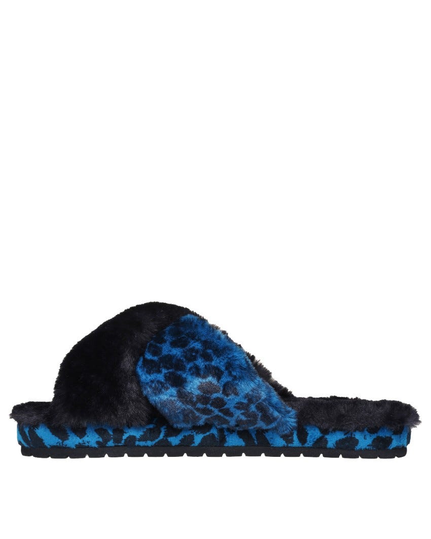 Skechers X Diane Von Furstenberg: Cozy Slide - Stay All Day - BLACK/TEAL slider