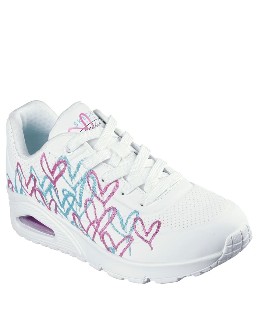 Skechers X JGoldcrown: Uno - Golden Heart - WHITE/MULTI slider