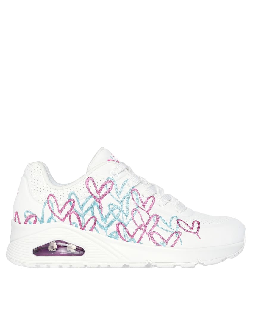 Skechers X JGoldcrown: Uno - Golden Heart - WHITE/MULTI slider