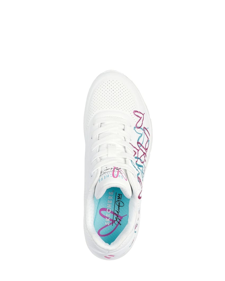 Skechers X JGoldcrown: Uno - Golden Heart - WHITE/MULTI slider