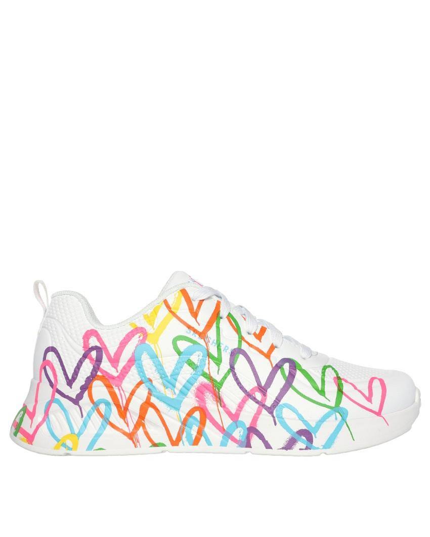 Skechers X Jgoldcrown: Uno - Heart Of Hears - WHITE/MULTI slider