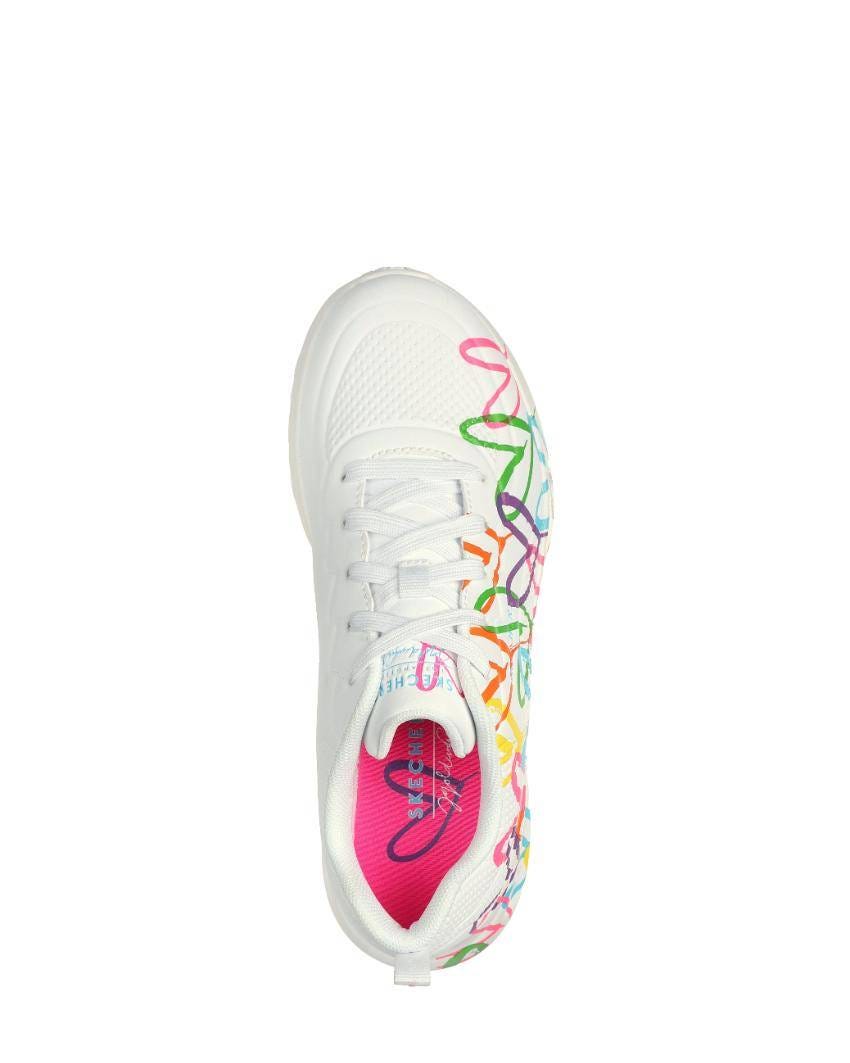 Skechers X Jgoldcrown: Uno - Heart Of Hears - WHITE/MULTI slider