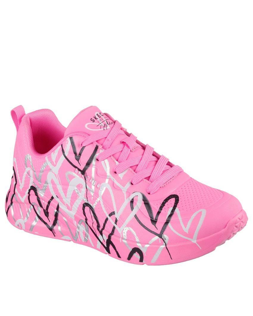 Skechers X Jgoldcrown: Uno - Heart Of Hearts - HOT PINK slider