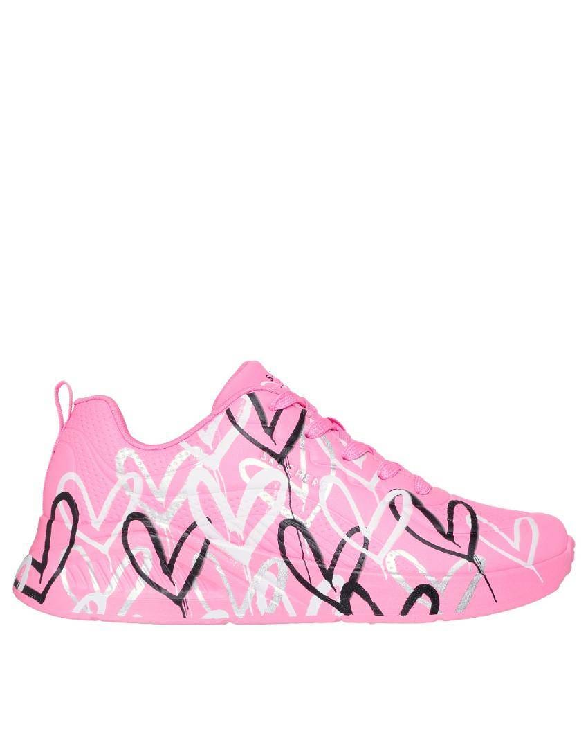 Skechers X Jgoldcrown: Uno - Heart Of Hearts - HOT PINK slider