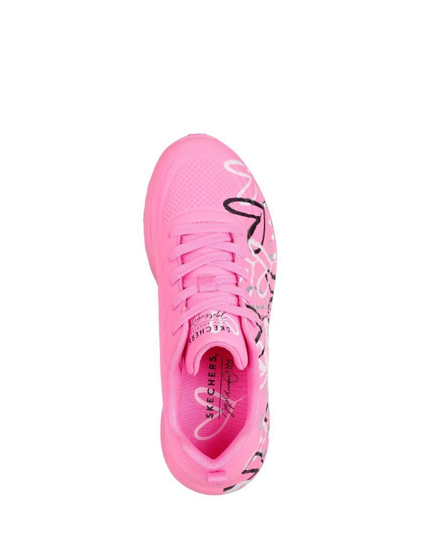 Skechers X Jgoldcrown: Uno - Heart Of Hearts - HOT PINK slider