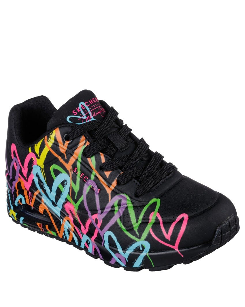 Skechers X JGoldcrown: Uno - Highlight Love - BLACK/MULTI slider