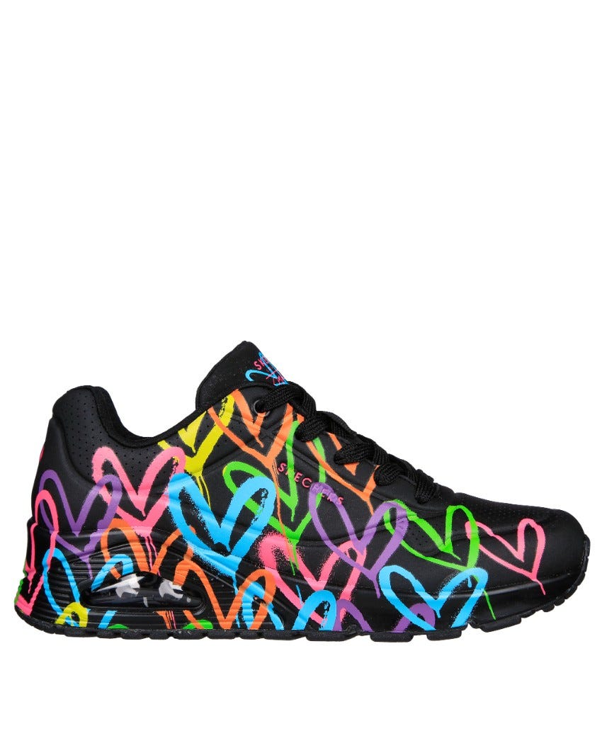 Skechers X JGoldcrown: Uno - Highlight Love - BLACK/MULTI slider