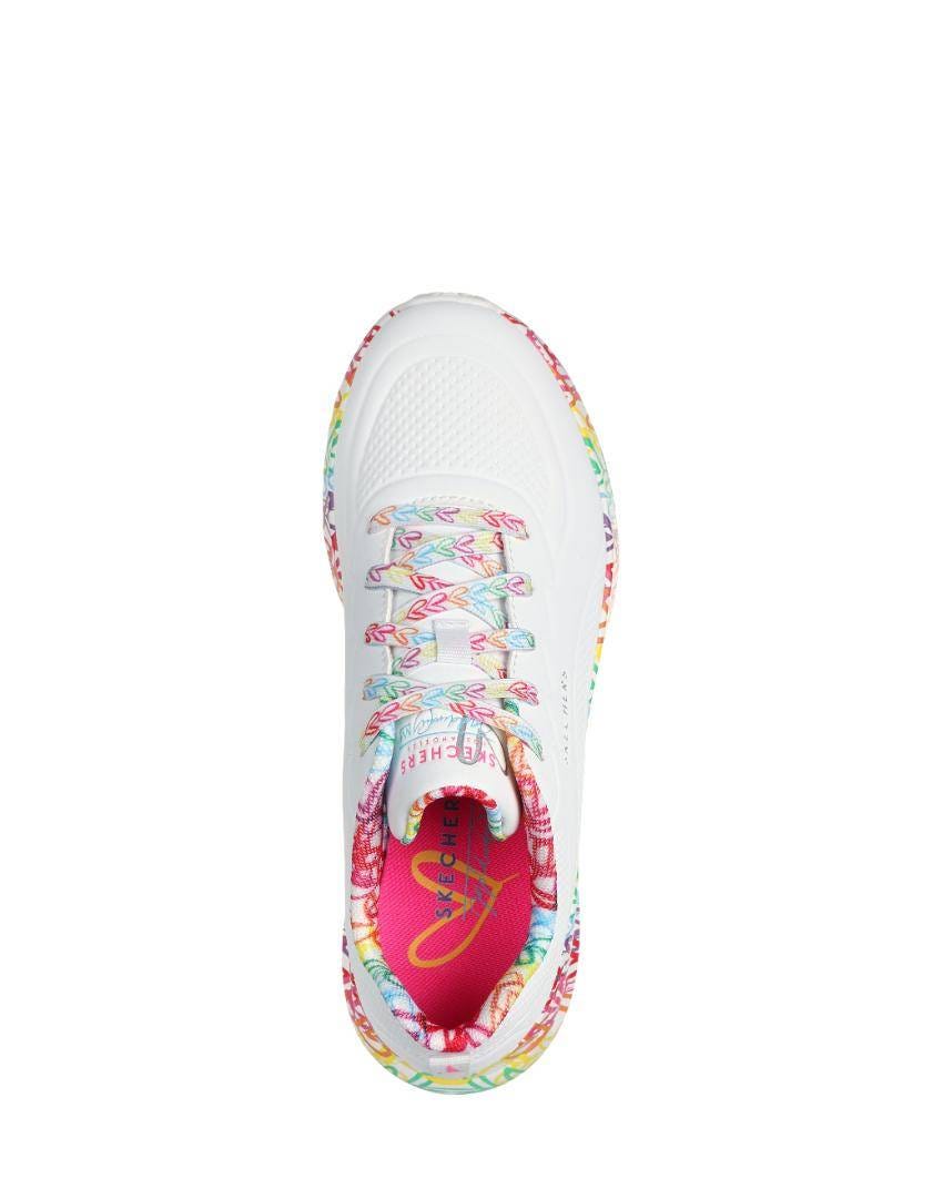 Skechers X JGoldcrown: Uno Lite - Exuberant Hearts - WHITE/MULTI slider