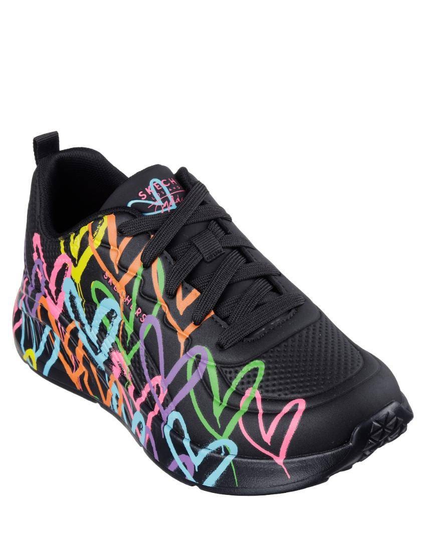 Skechers X JGoldcrown: Uno Lite - Heat Of Lights - BLACK/MULTI slider