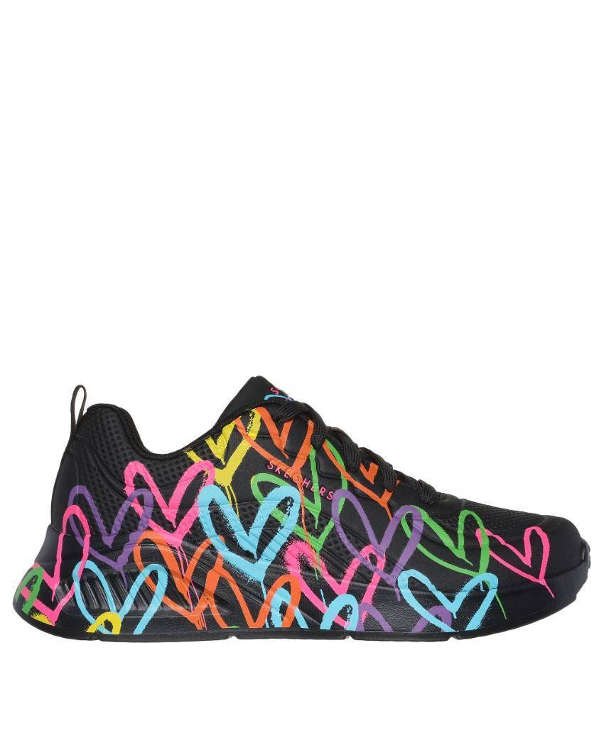 Skechers X JGoldcrown: Uno Lite - Heat Of Lights - BLACK/MULTI slider