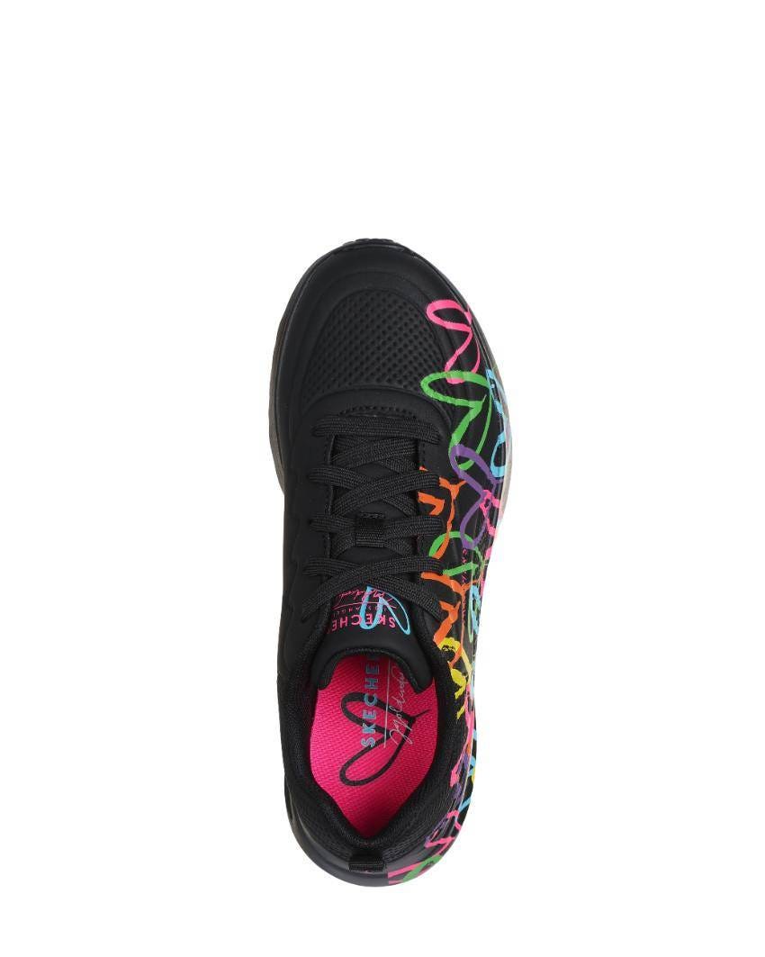 Skechers X JGoldcrown: Uno Lite - Heat Of Lights - BLACK/MULTI slider