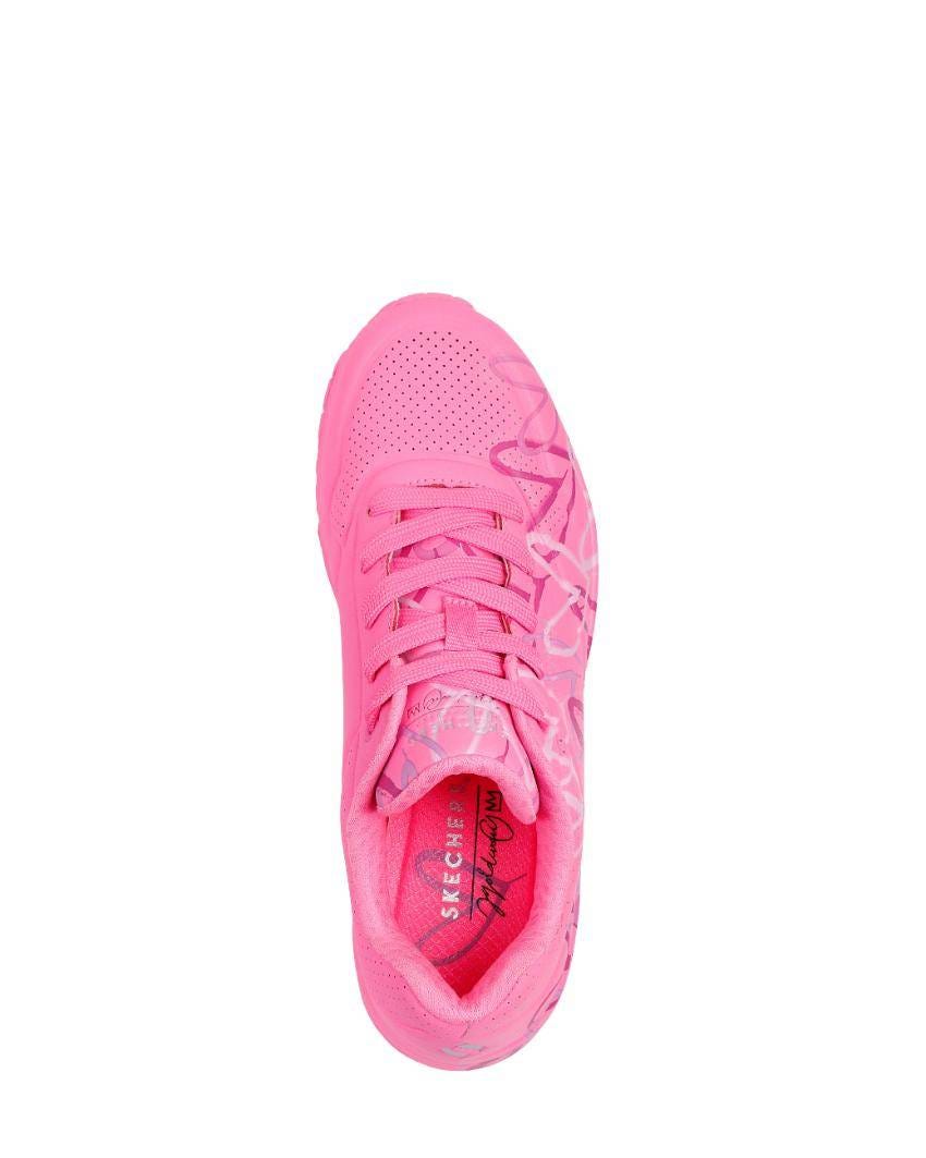 Skechers X Jgoldcrown: Uno - Spread The Love - HOT PINK slider