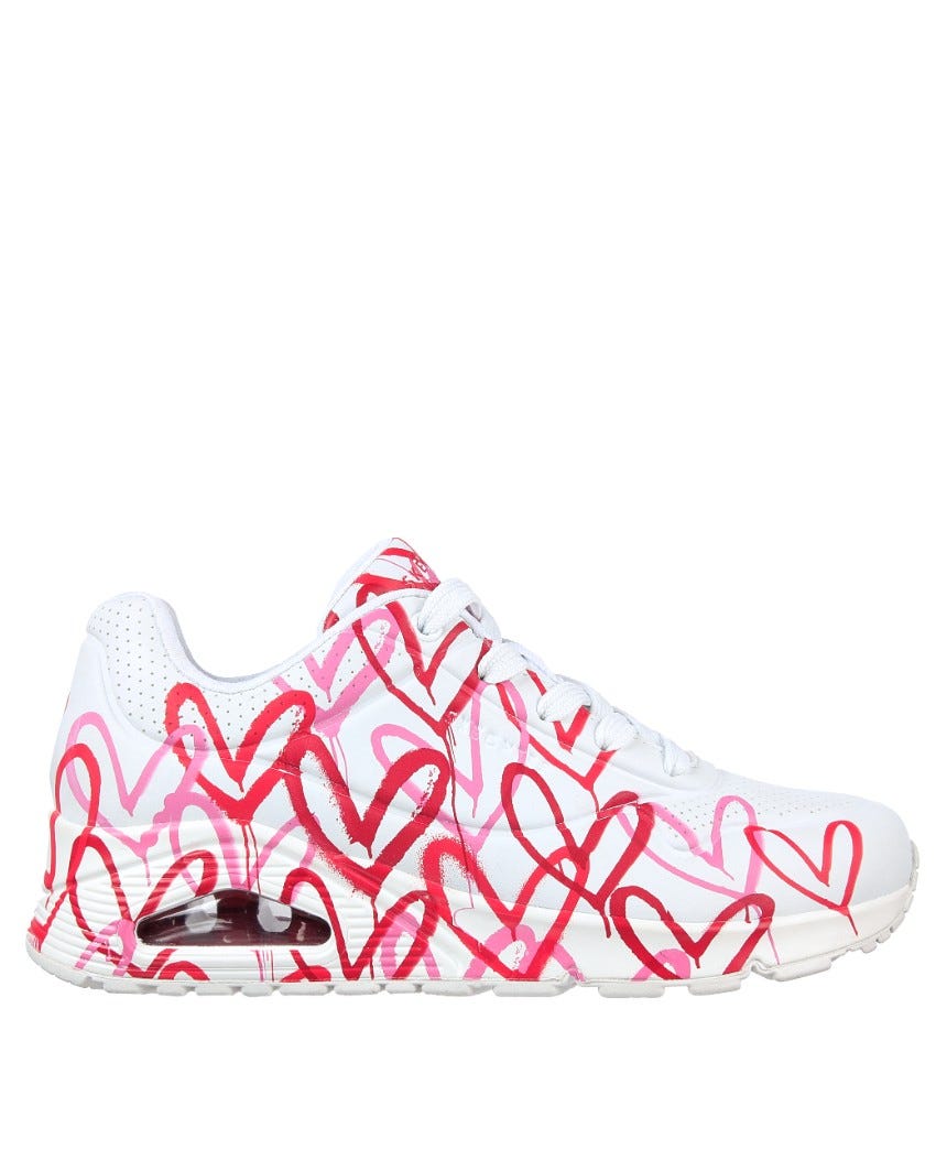 Skechers X JGoldcrown: Uno - Spread The Love - WHITE RED PINK slider