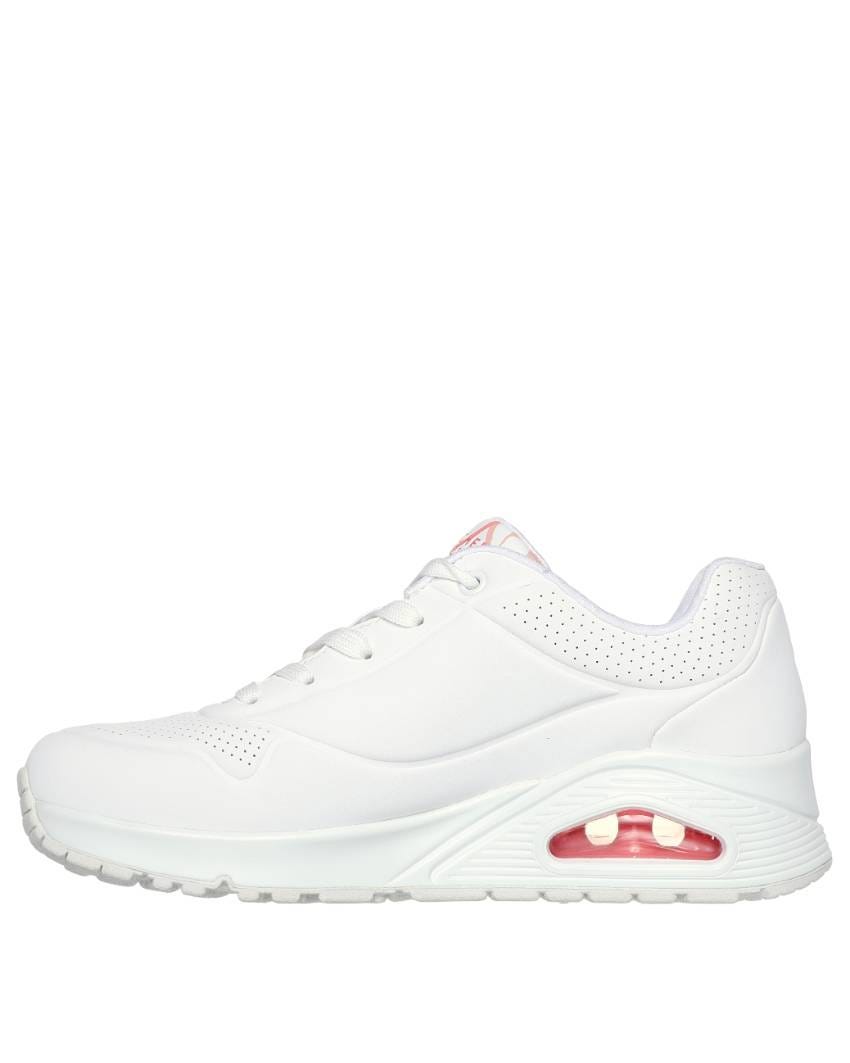 Skechers X JGoldcrown: Uno - Spread The Love - WHITE/CORAL slider