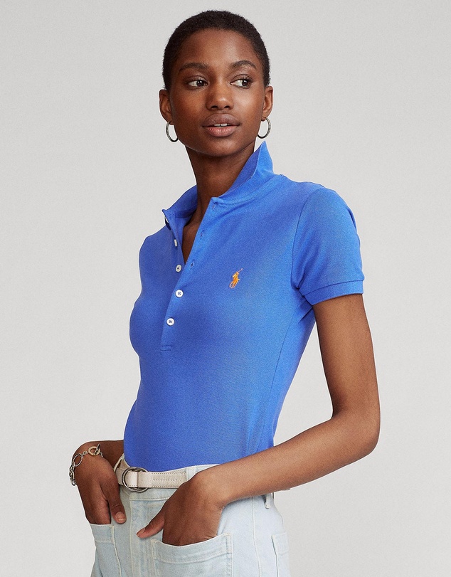 Slim Fit Stretch Polo Shirt - NEW IRIS BLUE/C2427