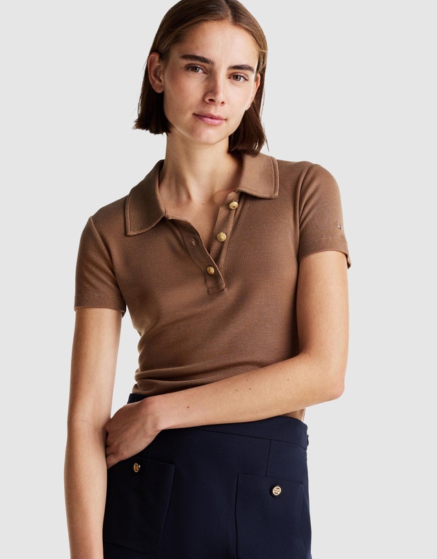 Slim GB Sleek Tencel SS Polo - Timber