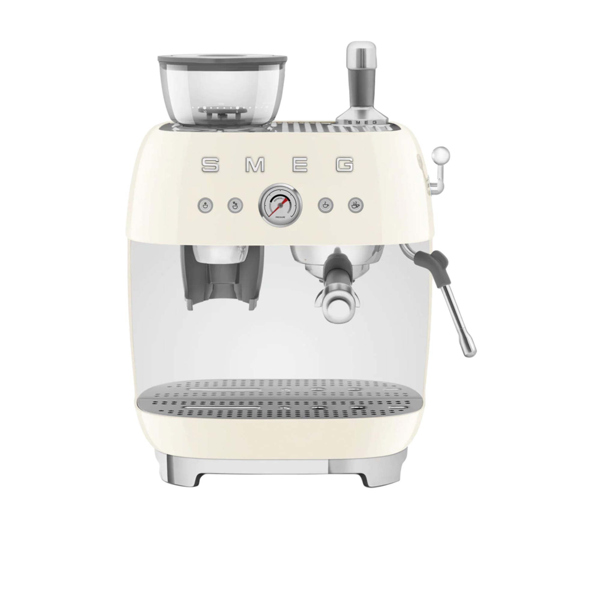 Smeg 50's Retro Style EGF03 Espresso Machine with Built In Grinder Cream - Cart slider