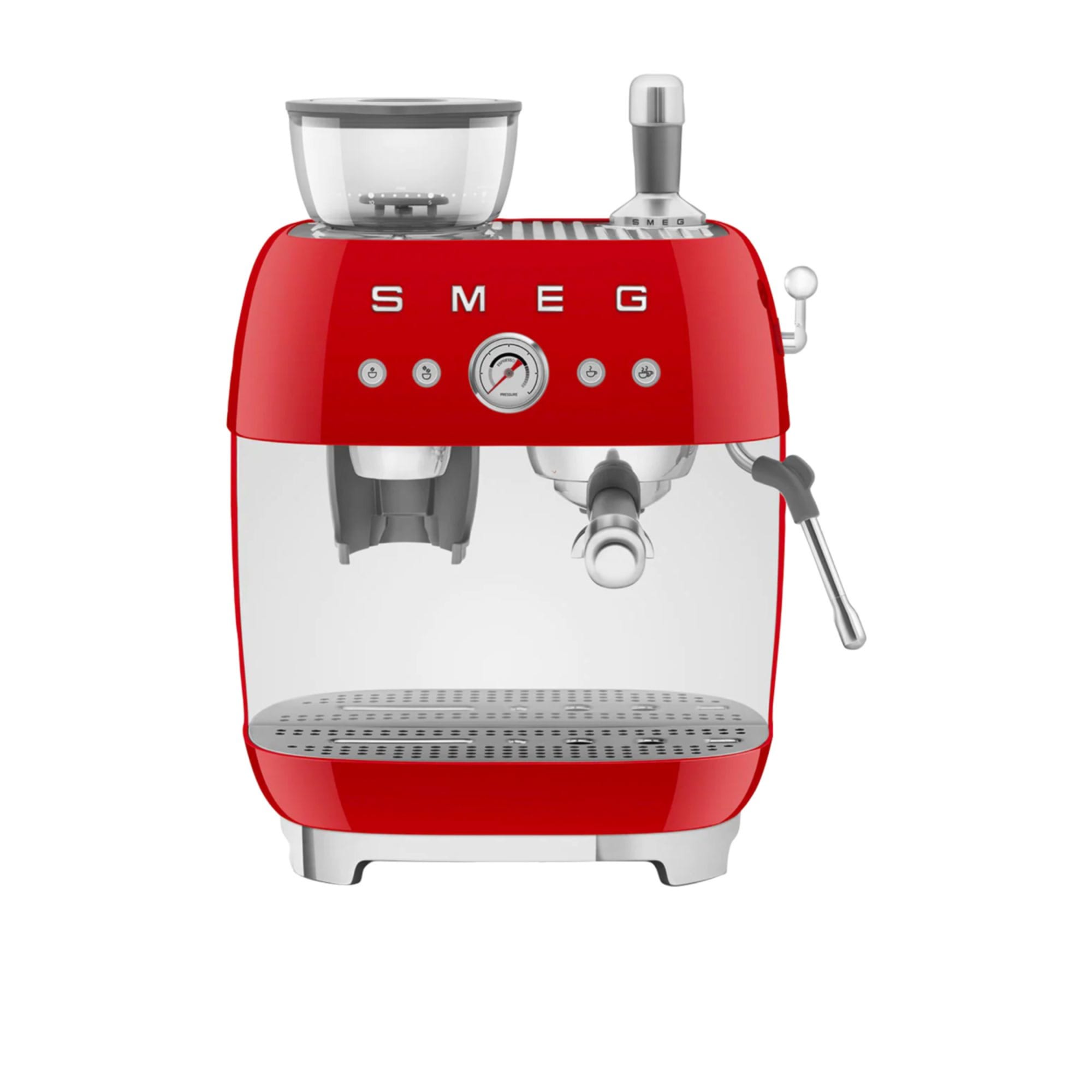 Smeg 50's Retro Style EGF03 Espresso Machine with Built In Grinder Red - Cart slider