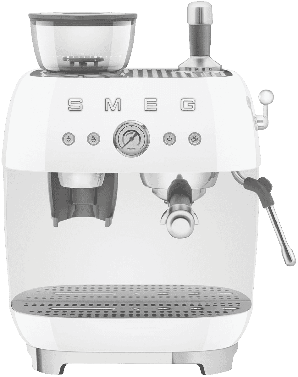 Smeg 50's Style Espresso Machine With Built in Grinder White slider