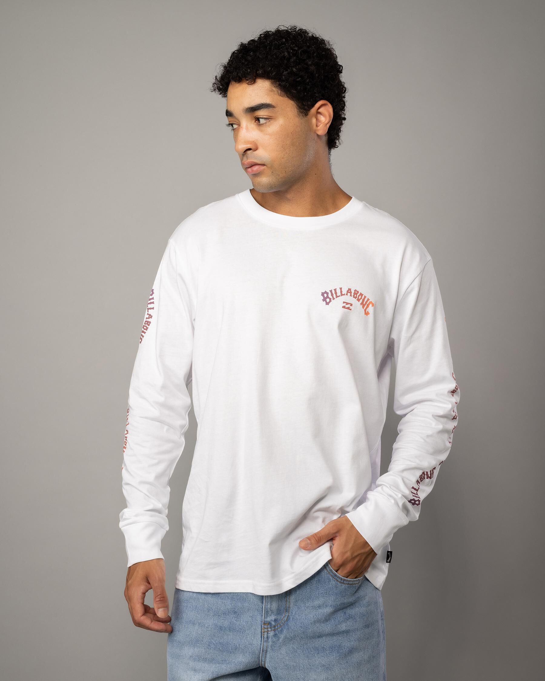 Snaking Arches Long Sleeve T-Shirt - White slider