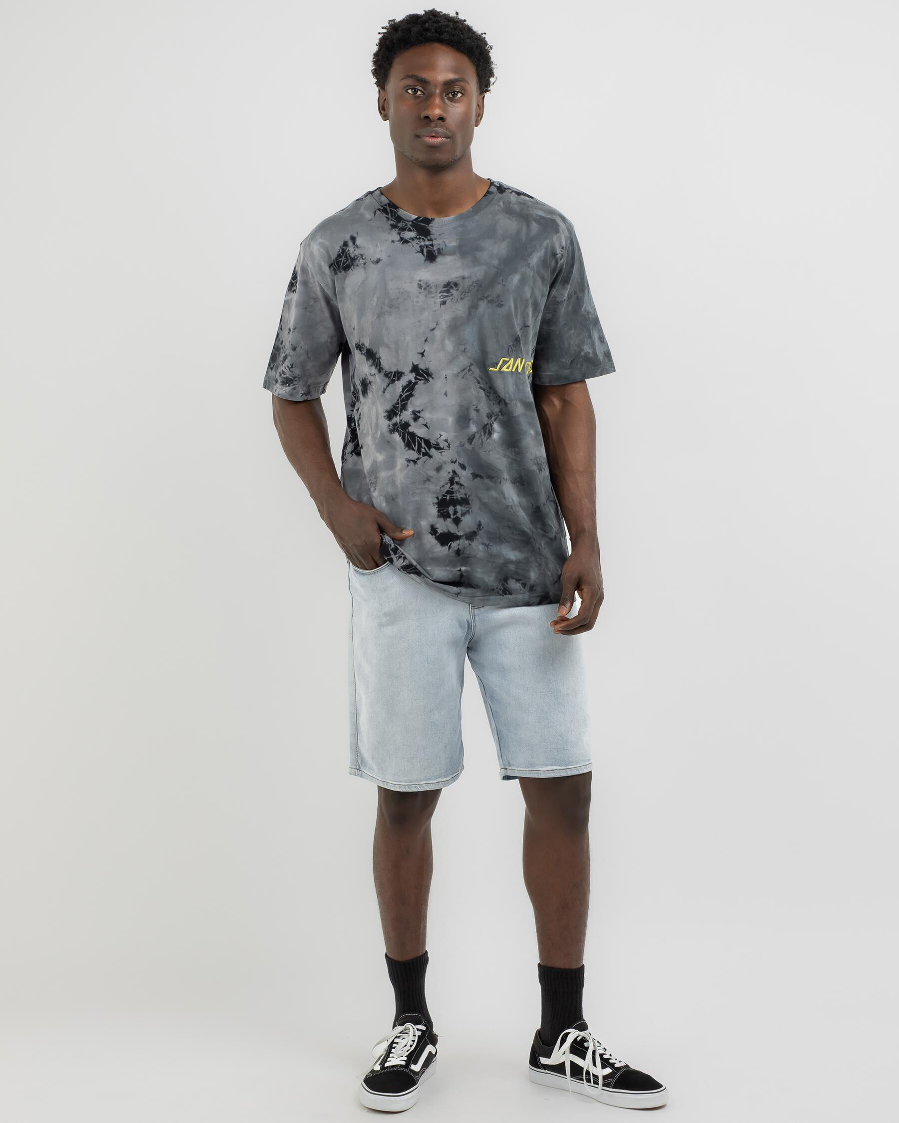 Solid Strip T-Shirt - Black Tie Dye slider