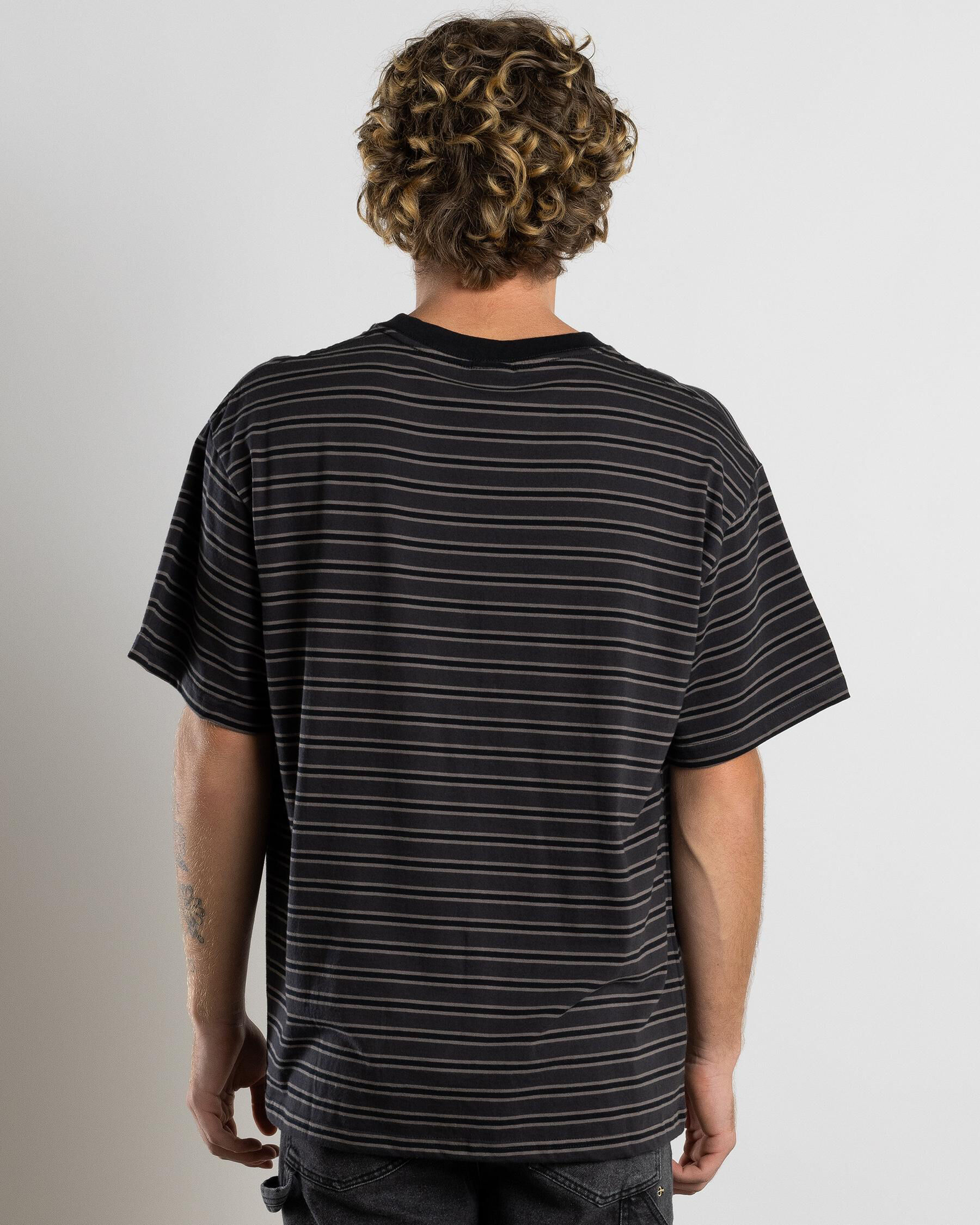 Solid Strip Tunnel T-Shirt - Off Black Stripe slider