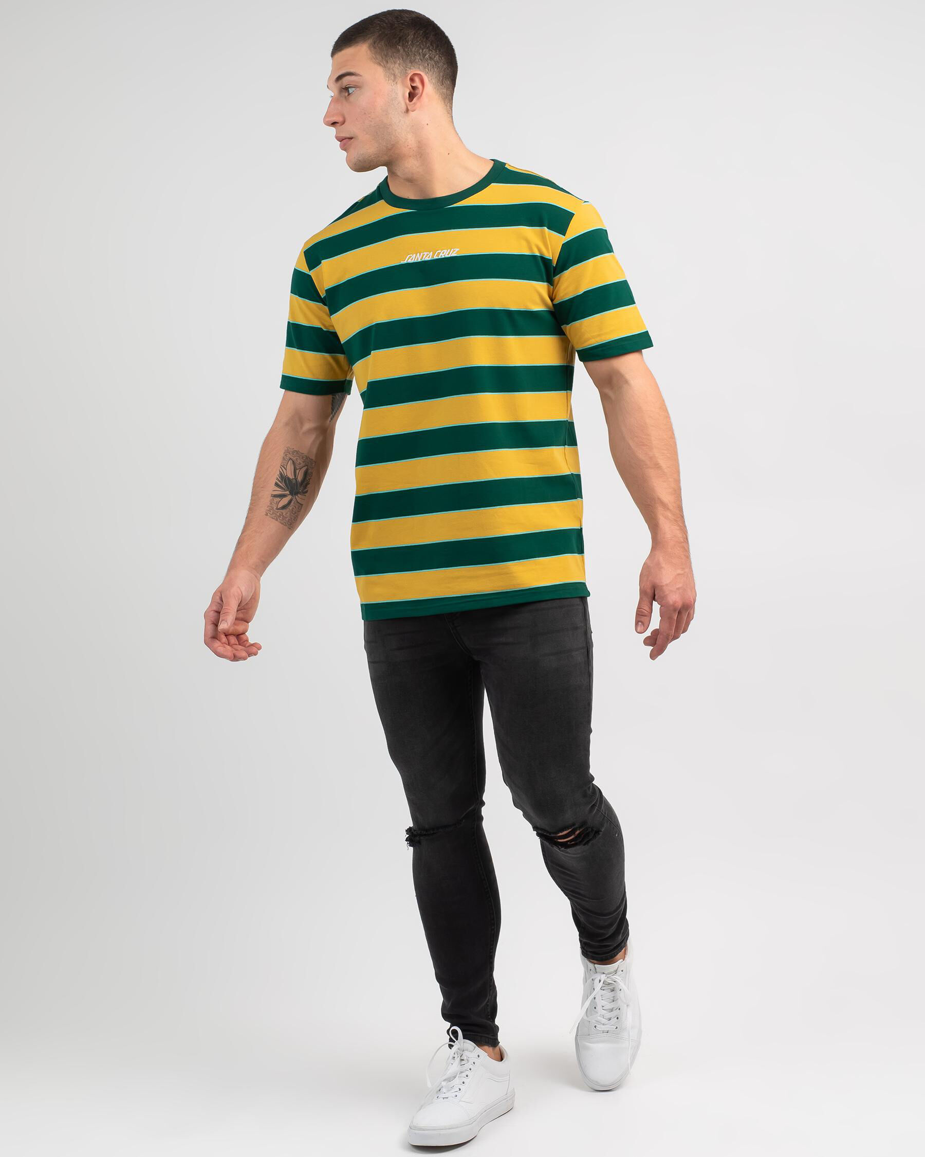 Solid Strip Yarn Dye T-Shirt - Black slider