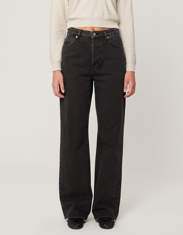 Stevie Relaxed Jeans - Stone Black