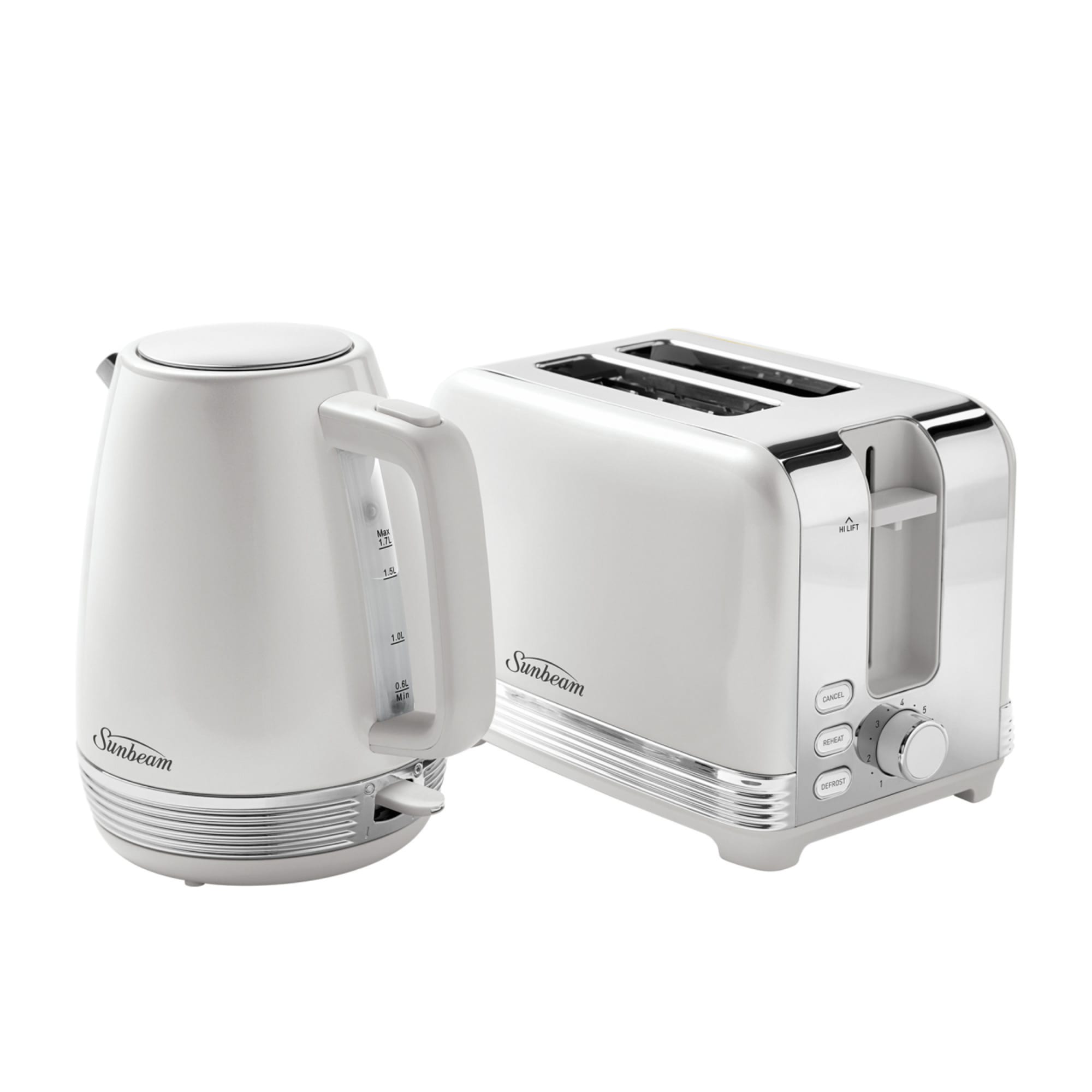 Sunbeam The Chic Collection PUM3510WH Breakfast Pack White & Polished Stainless - White