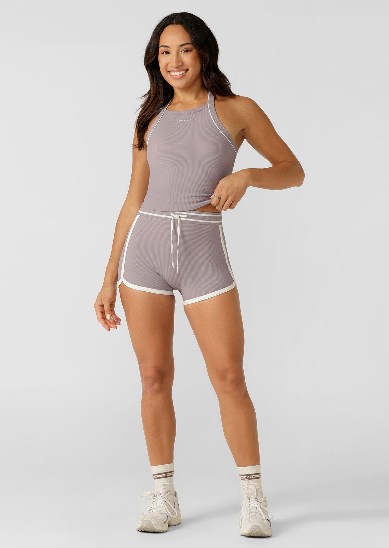 Sweat To Surf Cheeky Bike Shorts - Purple Ash slider