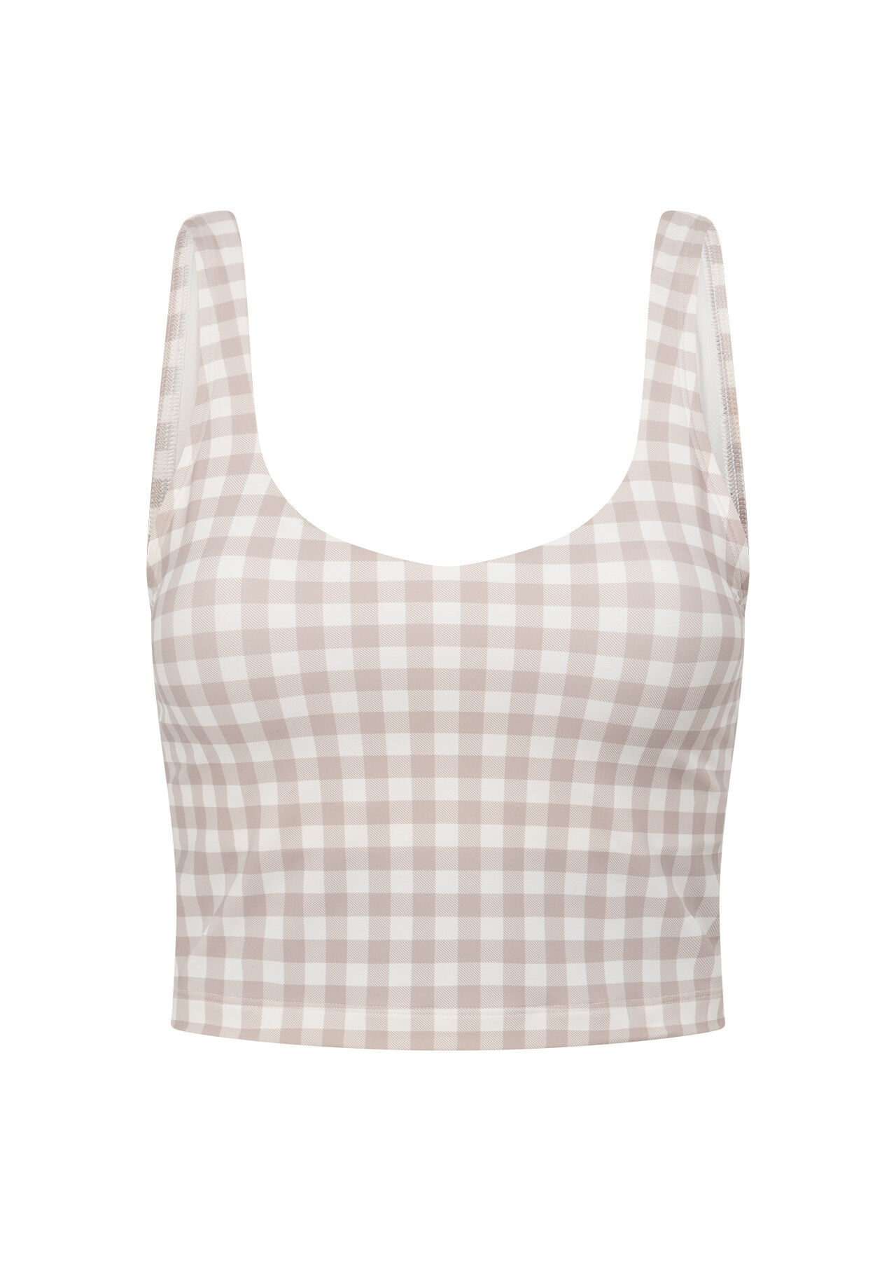 Sweet Gingham Bra Tank Combo - Latte Ranch Gingham Print slider