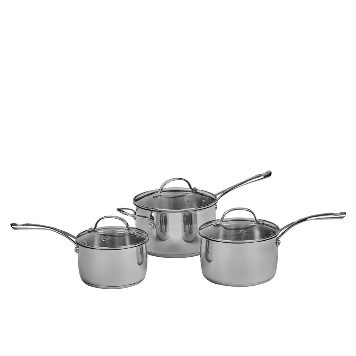 Swiss Diamond Premium Steel 3pc Stainless Steel Saucepan Set slider