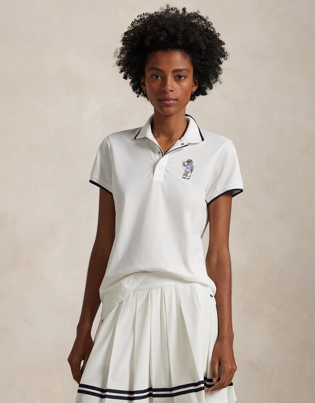 Tailored Fit Polo Bear Polo Shirt - Ceramic White