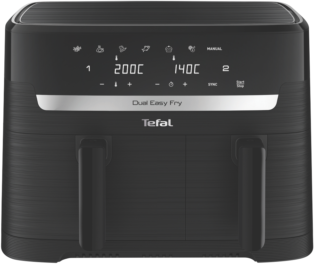Tefal 8.3 Litre Dual Easy Fry Essential Air Fryer Black