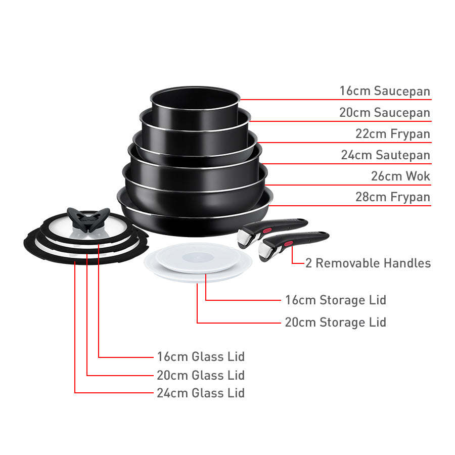 Tefal Ingenio Easy On Non-Stick 13pc Cookware Set L1599243 slider