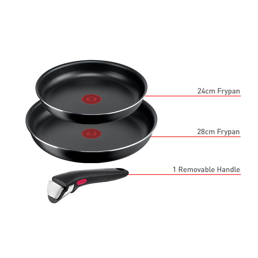 Tefal Ingenio Easy On Non-Stick 3pc Frypan Cookware Set slider