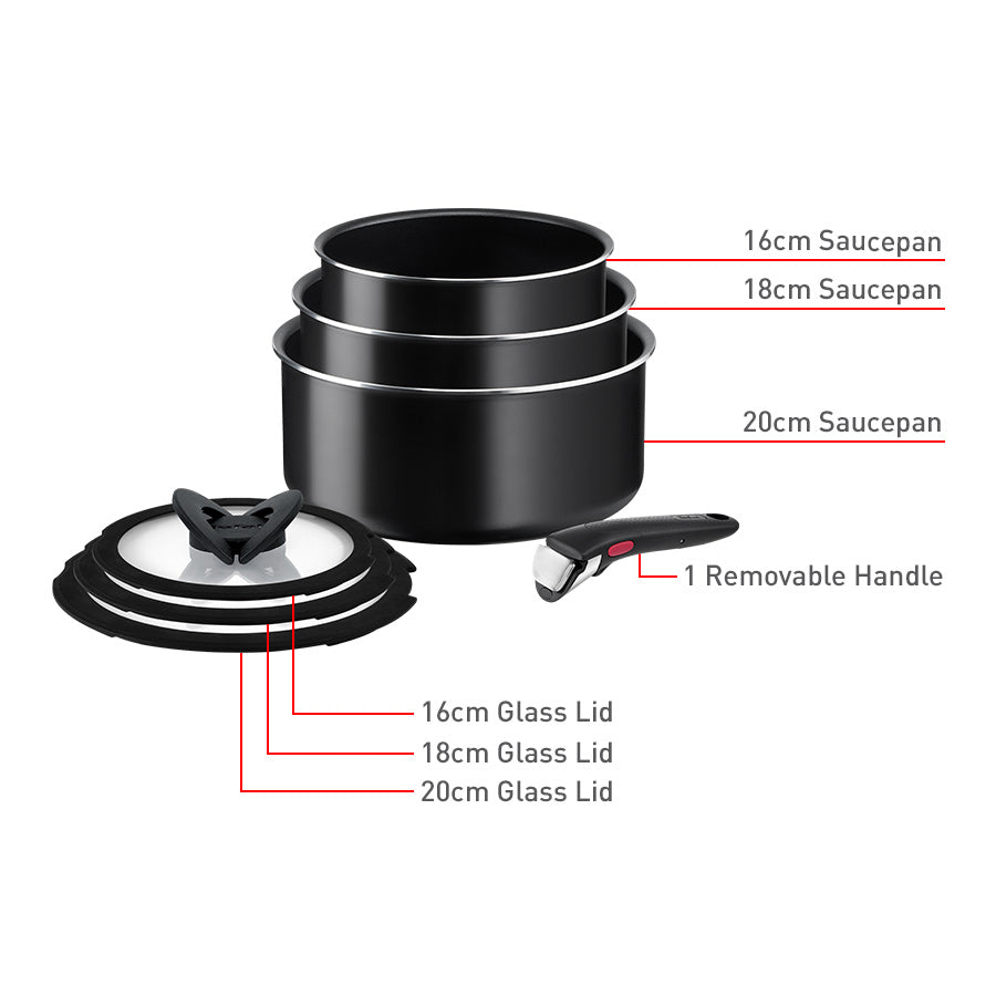 Tefal Ingenio Easy On Non-Stick 7pc Saucepan Set slider