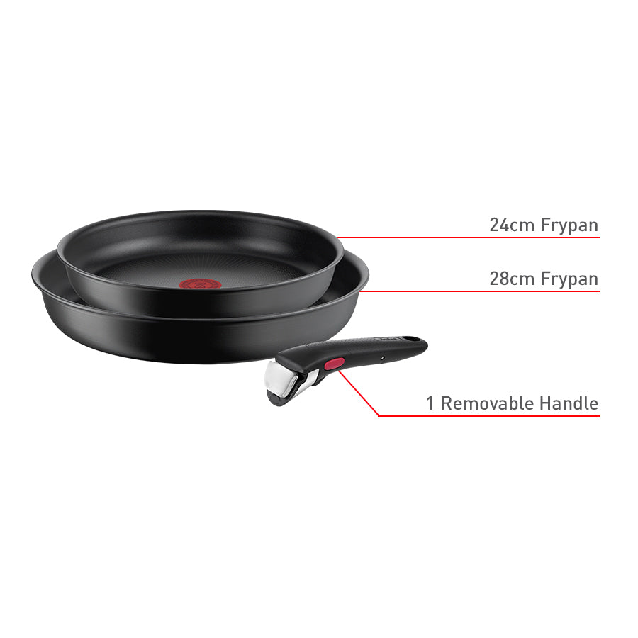 Tefal Ingenio Ultimate Non-Stick Induction 3pc Frypan Set slider