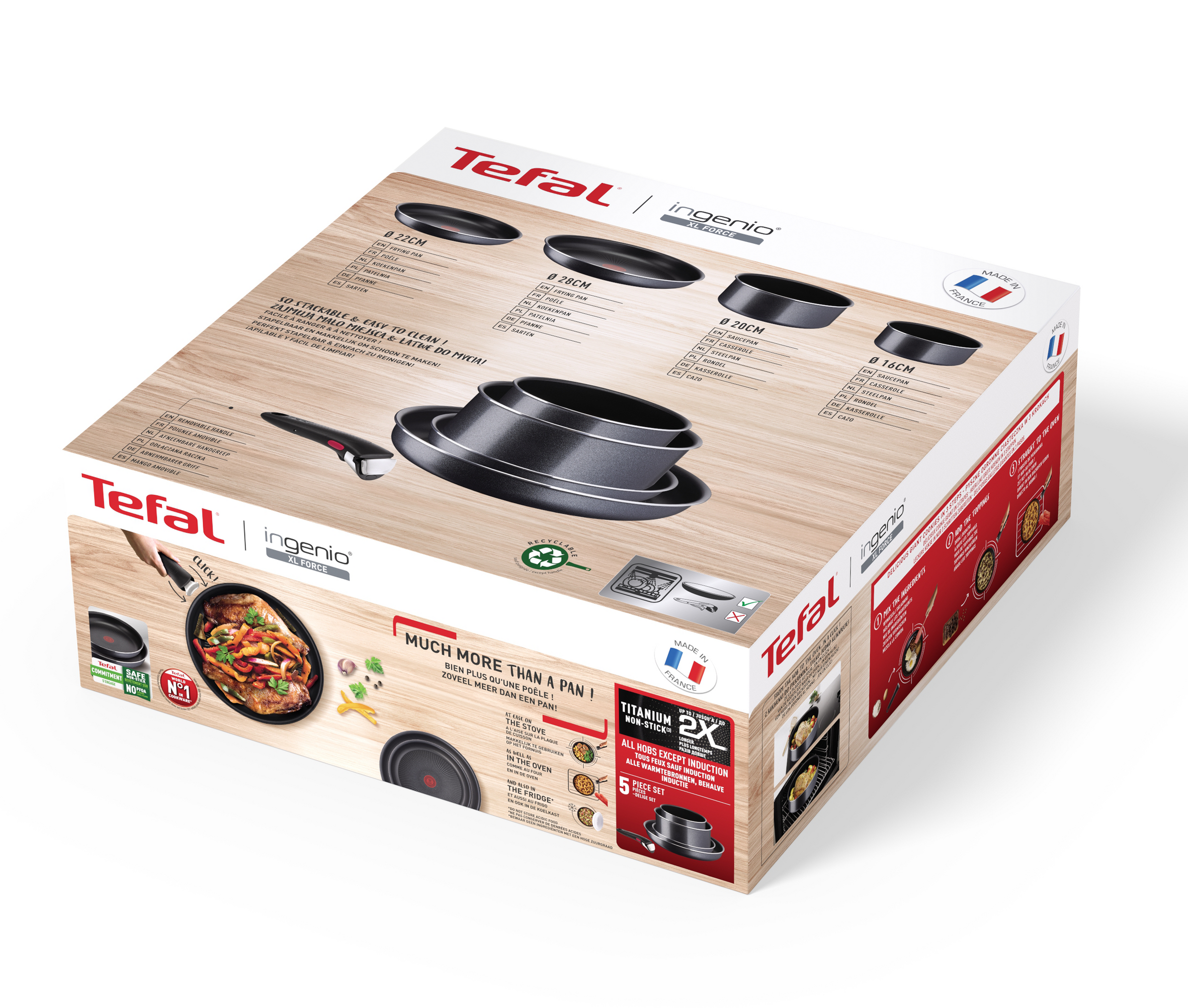 Tefal Ingenio XL Force Non-stick 5pc Set L1589502 slider