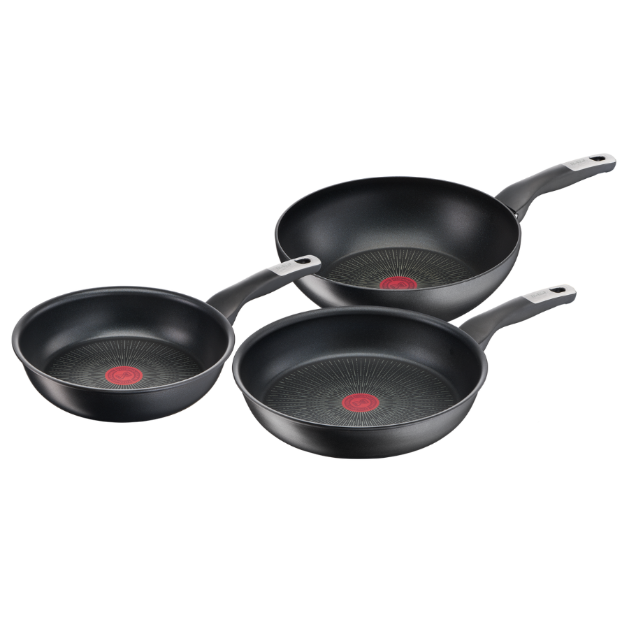 Tefal Unlimited Non-Stick Induction Triple Pack Cookware Set - Frypan 24cm, Frypan 28cm, Wok 28cm slider