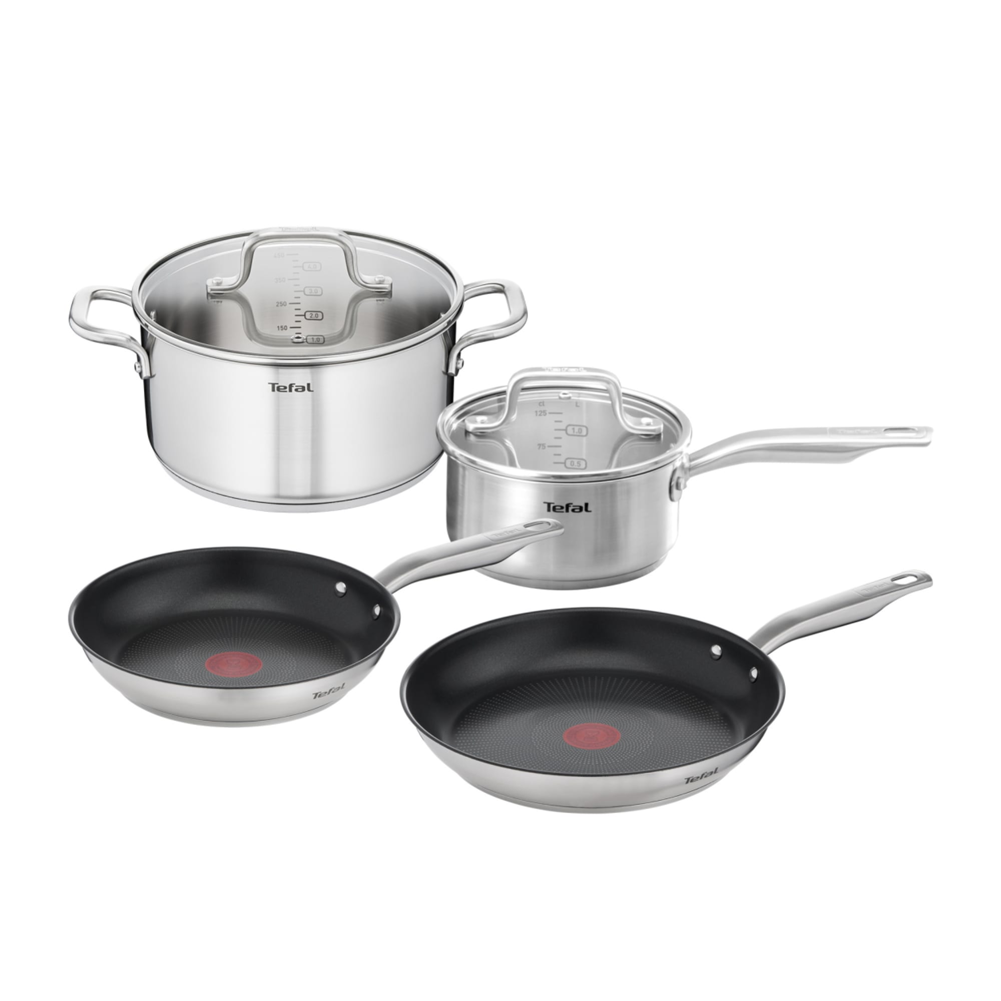 Tefal Virtuoso 4pc Stainless Steel Cookware Set slider