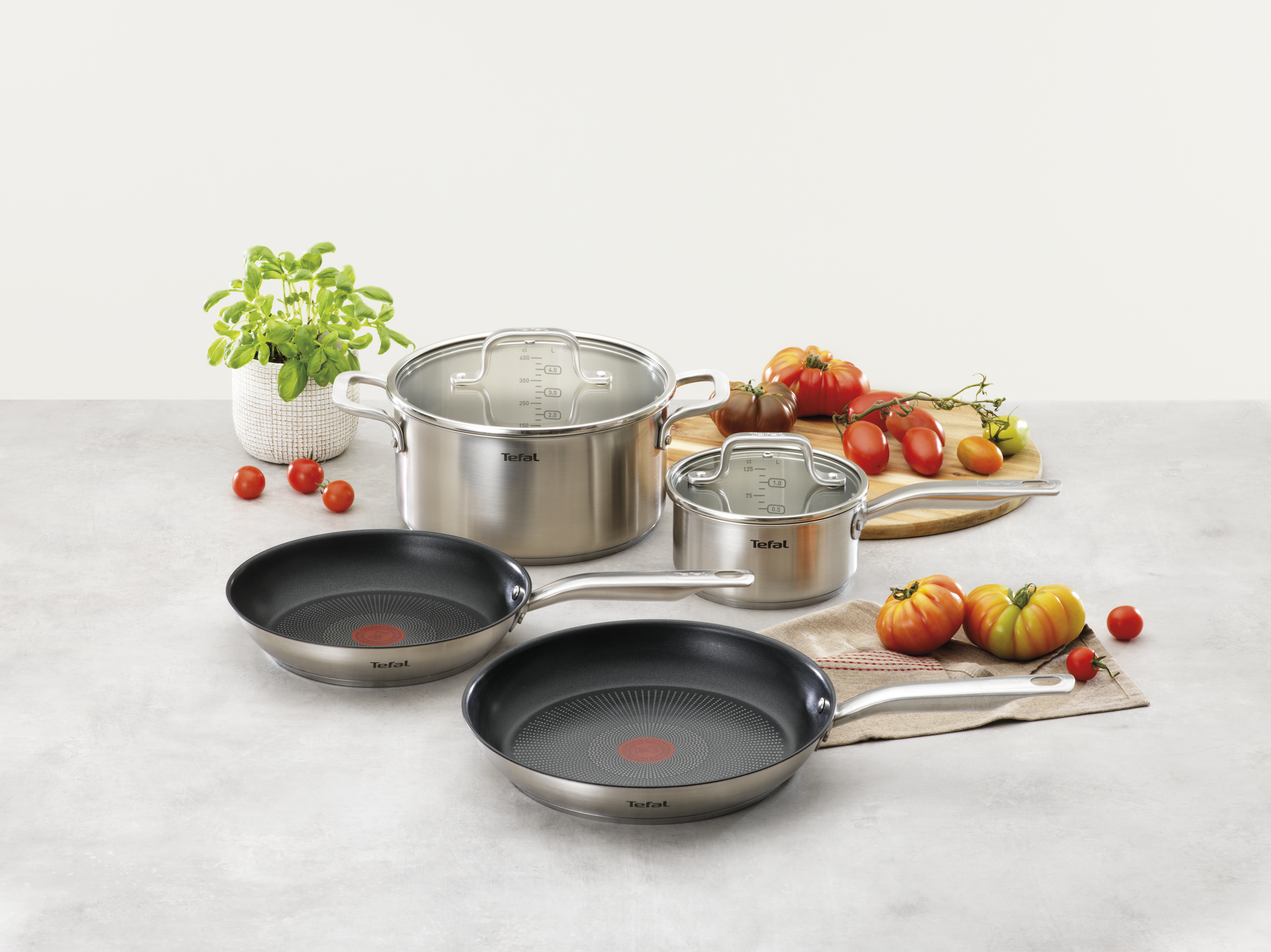 Tefal Virtuoso Induction Stainless Steel 4pc Set slider