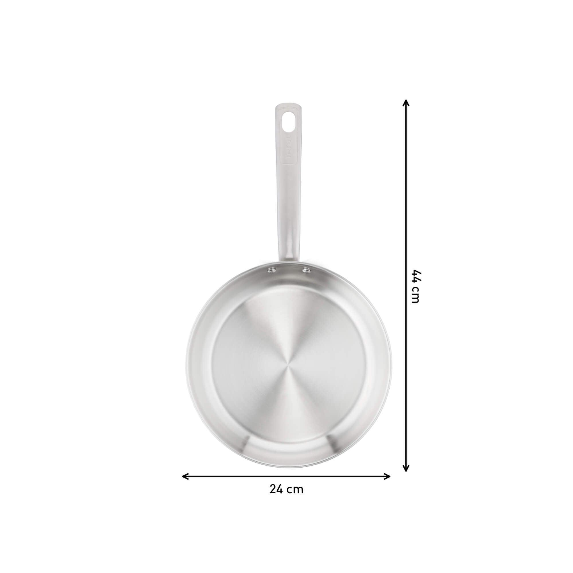 Tefal Virtuoso Induction Stainless Steel Uncoated Twin Frypan 24/28cm slider
