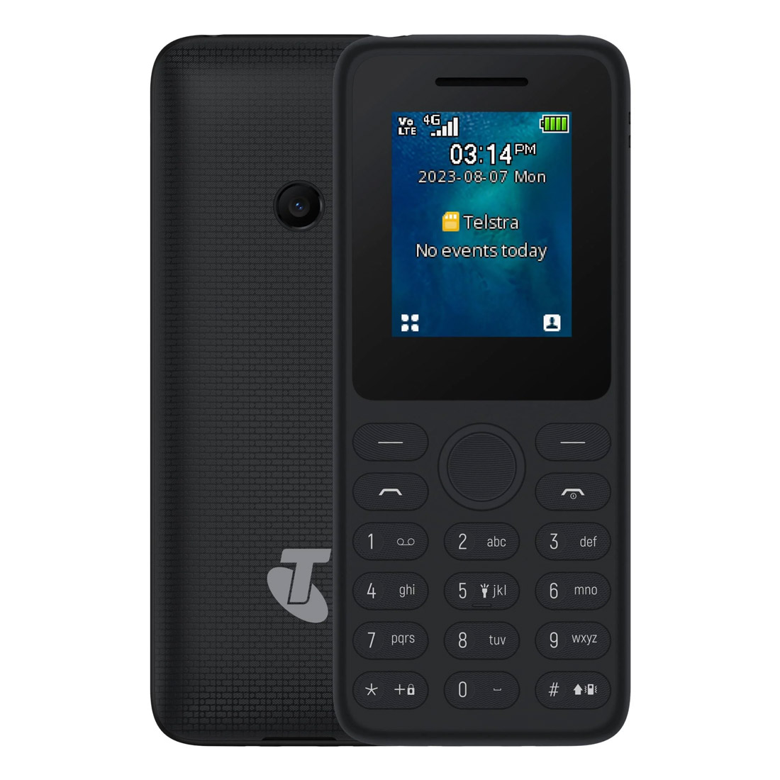 Telstra T-Lite 4G Phone (Keypad, 1.77'', Unlock) - Black