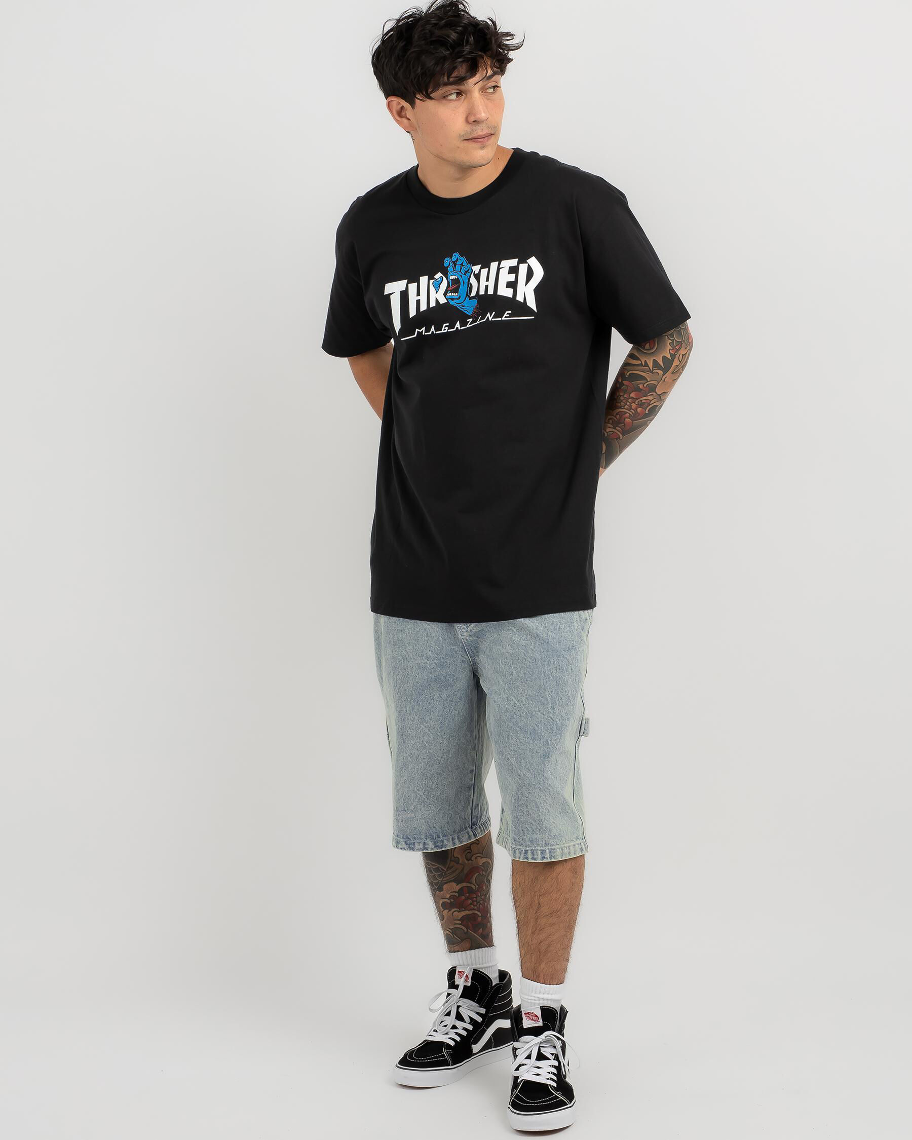 Thrasher Screaming Logo T-Shirt - Black slider