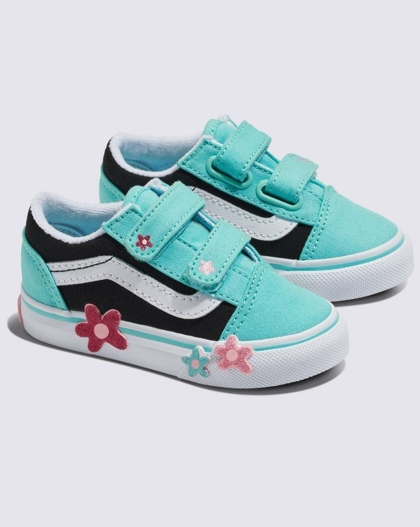 TODDLER OLD SKOOL V GLITTER - GLITTER FLOWER POWER MULTI/TRUE WHITE slider