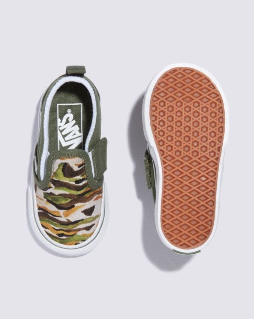 TODDLER SLIP-ON V - PAINTED CAMO GREEN/MULTI slider