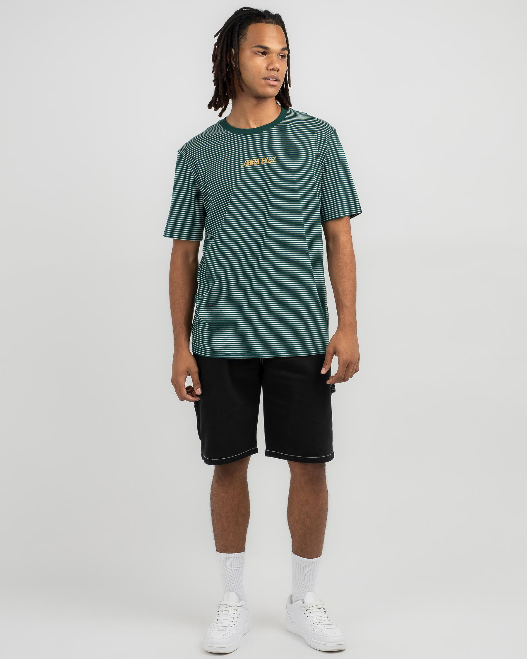 Toil Solid Striped T-Shirt - Dark Green slider